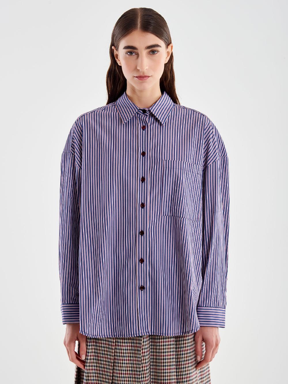 Vicolo Camicia con Tasca a Righe Blu I Più Venduti