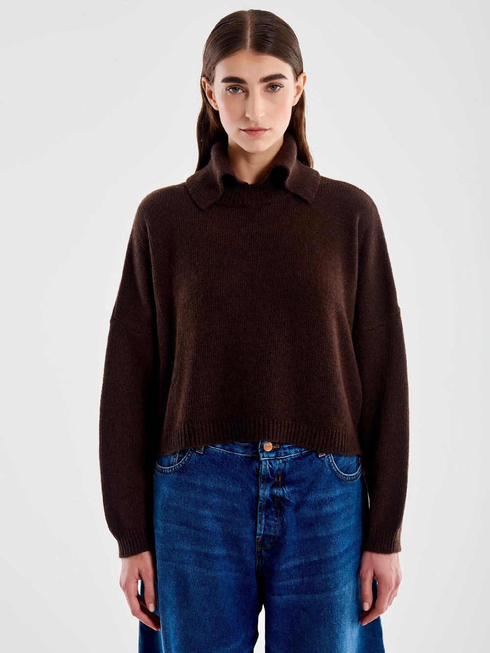 Vicolo Pull Collo Alto Aperto Moro Negozio