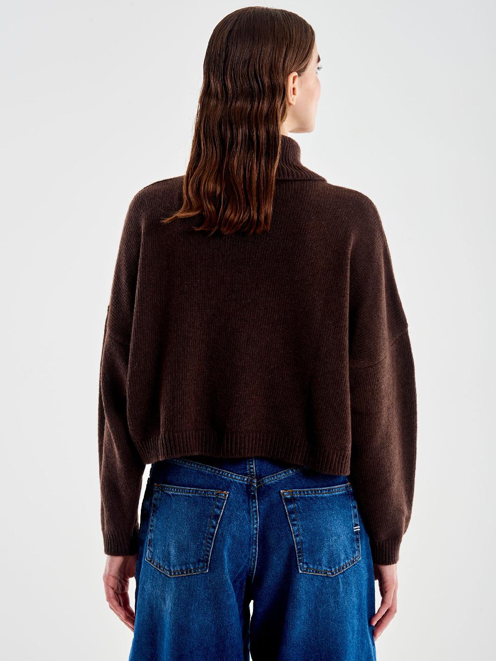 Vicolo Pull Collo Alto Aperto Moro Negozio