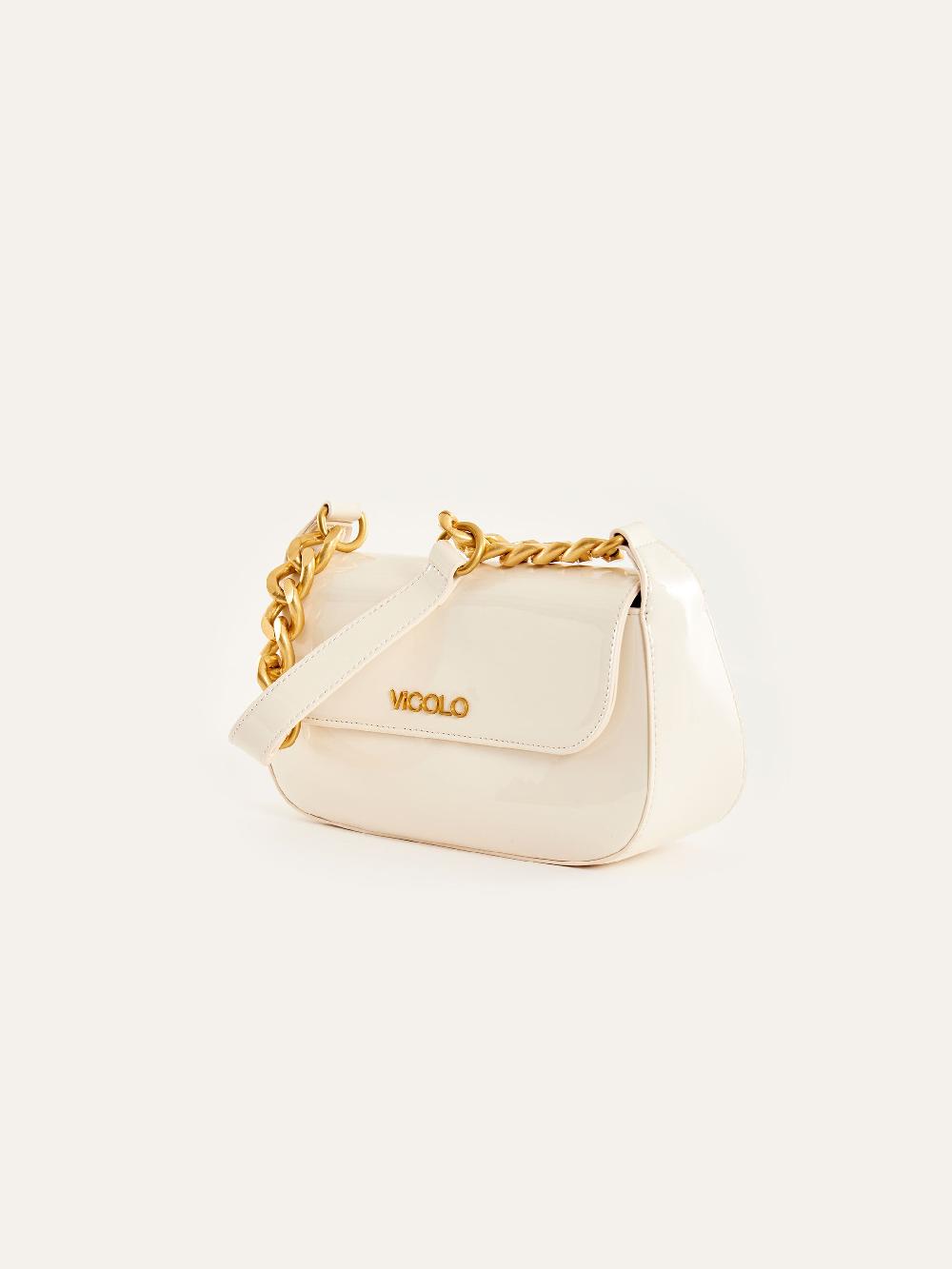 Vicolo Borsa Glossy Piccadilly Bianco Vendita