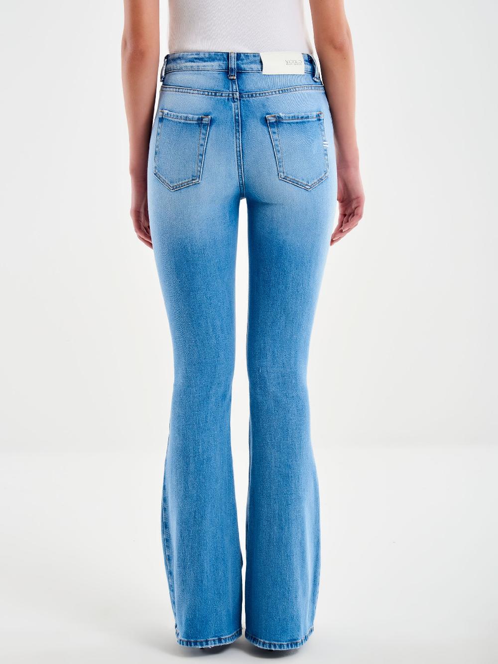 Vicolo Jeans Gisele Flare Blu Medio Blu Affare Del Giorno