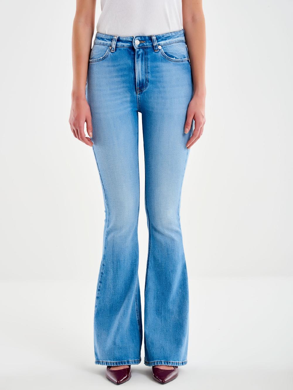 Vicolo Jeans Gisele Flare Blu Medio Blu Affare Del Giorno