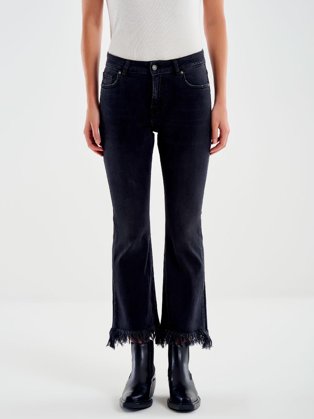 Vicolo Jeans Icon Gisele Fondo Sfrangiato Nero Sottocosto