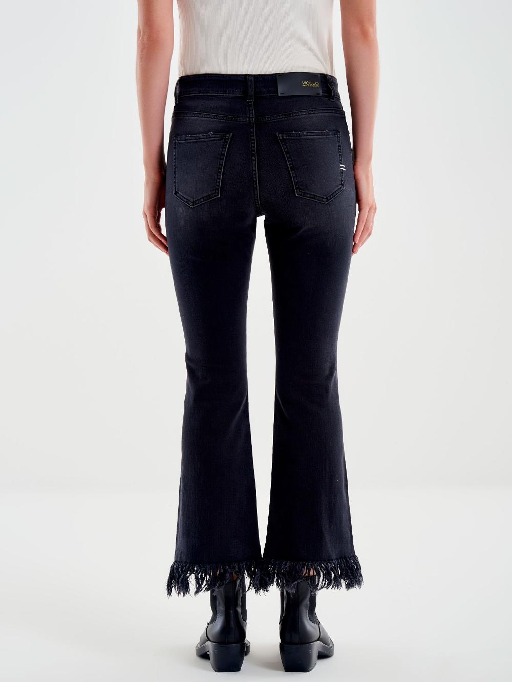 Vicolo Jeans Icon Gisele Fondo Sfrangiato Nero Sottocosto