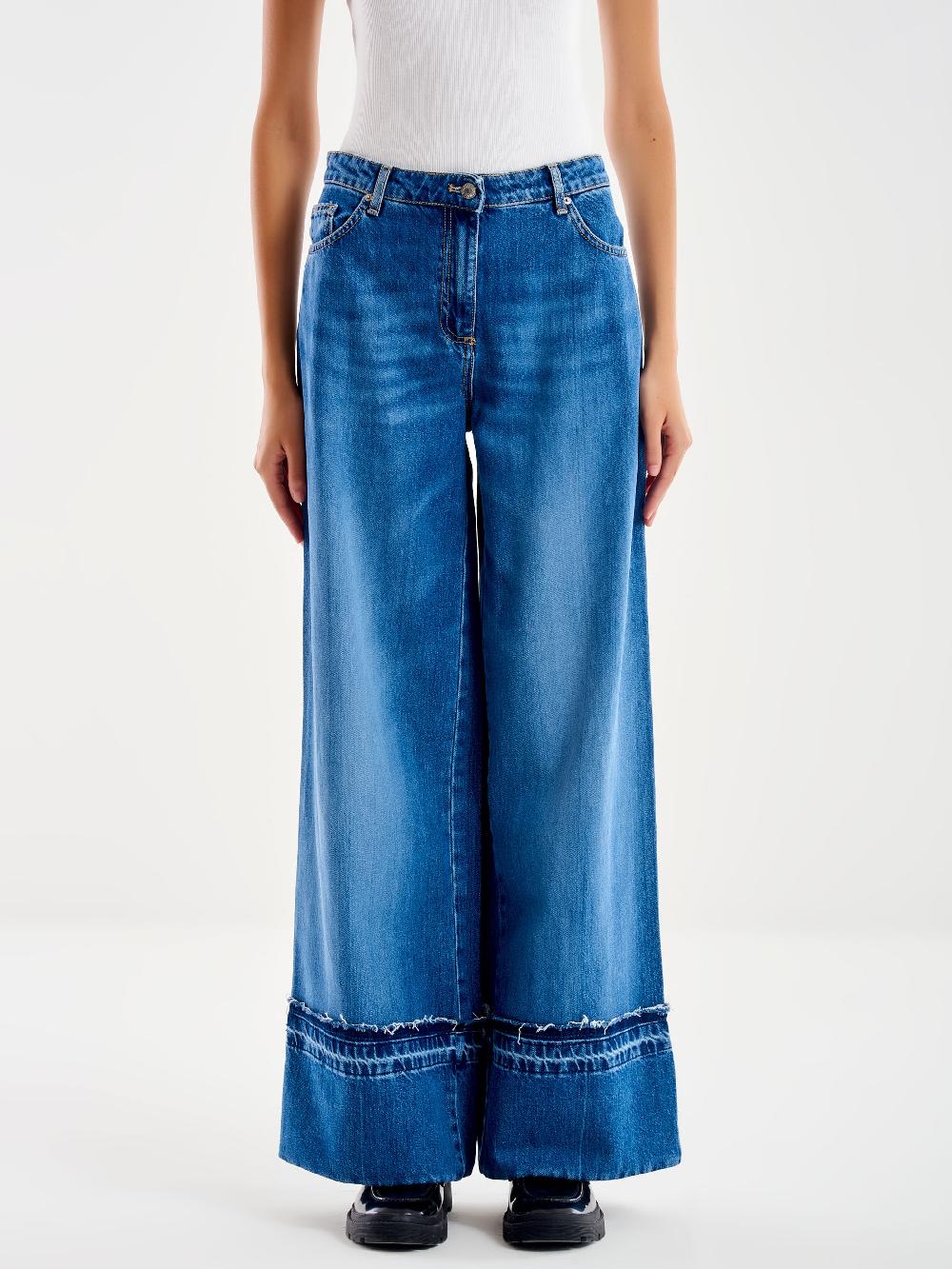 Vicolo Jeans Icon Lexie con Fondo Ricucito Blu Online