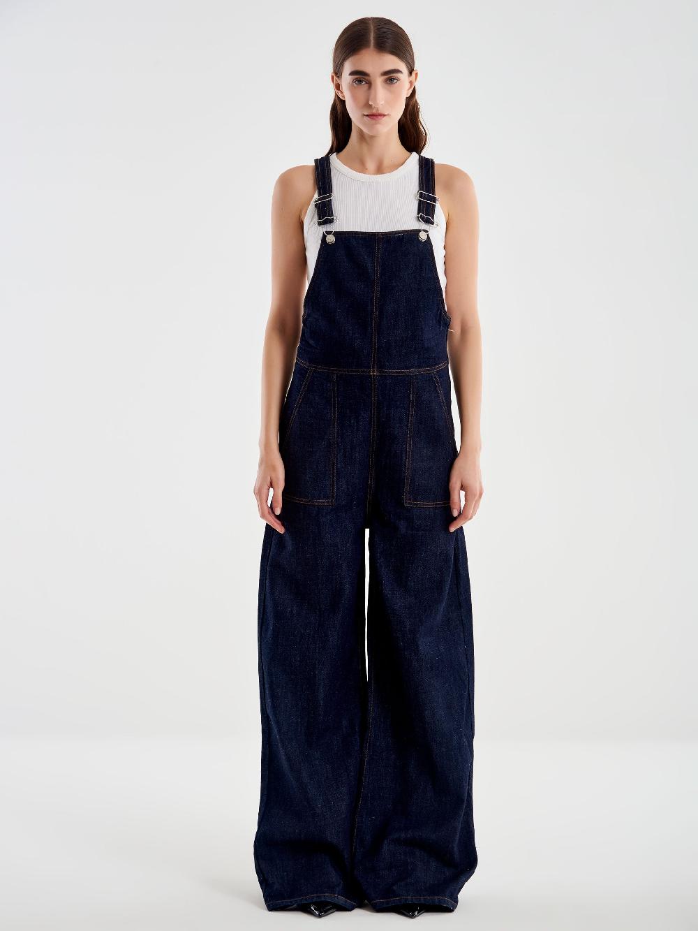 Vicolo Salopette in Jeans Blu In Vendita
