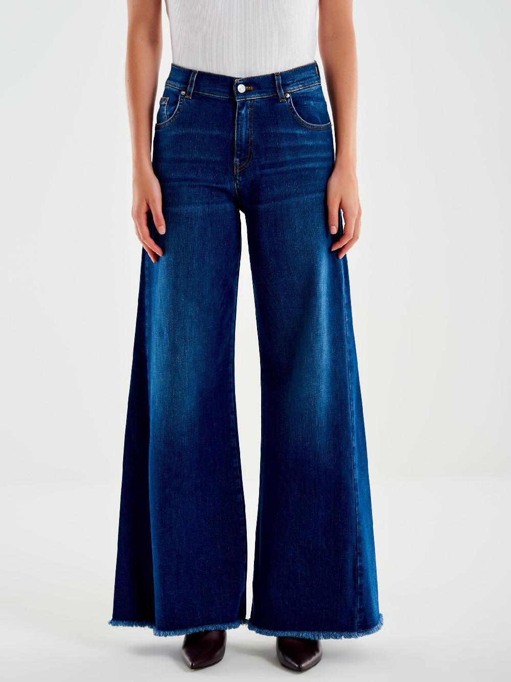 Vicolo Jeans Antonia Ampio Blu Saldi Di Fabbrica