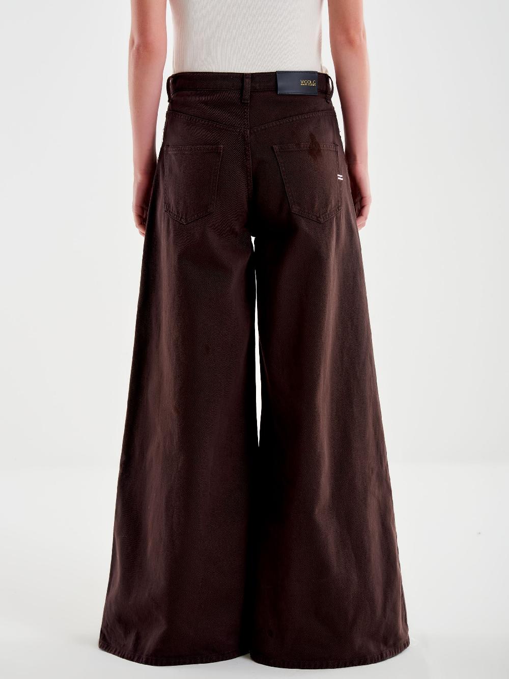Vicolo Jeans Nikoleta Ampi Marroni Marrone Vendite Flash