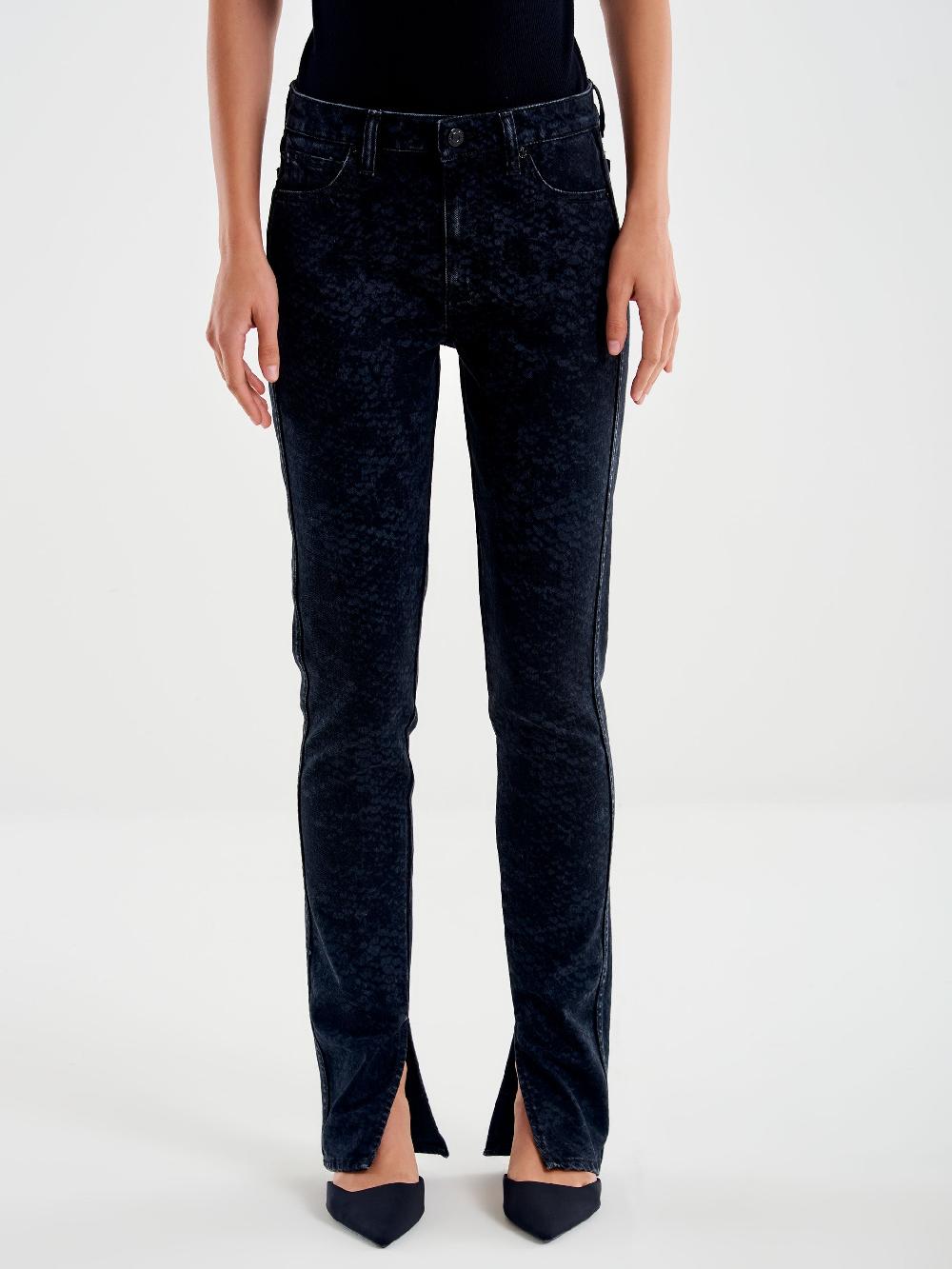 Vicolo Jeans Nilde Skinny Effetto Pitonato Nero Nuova