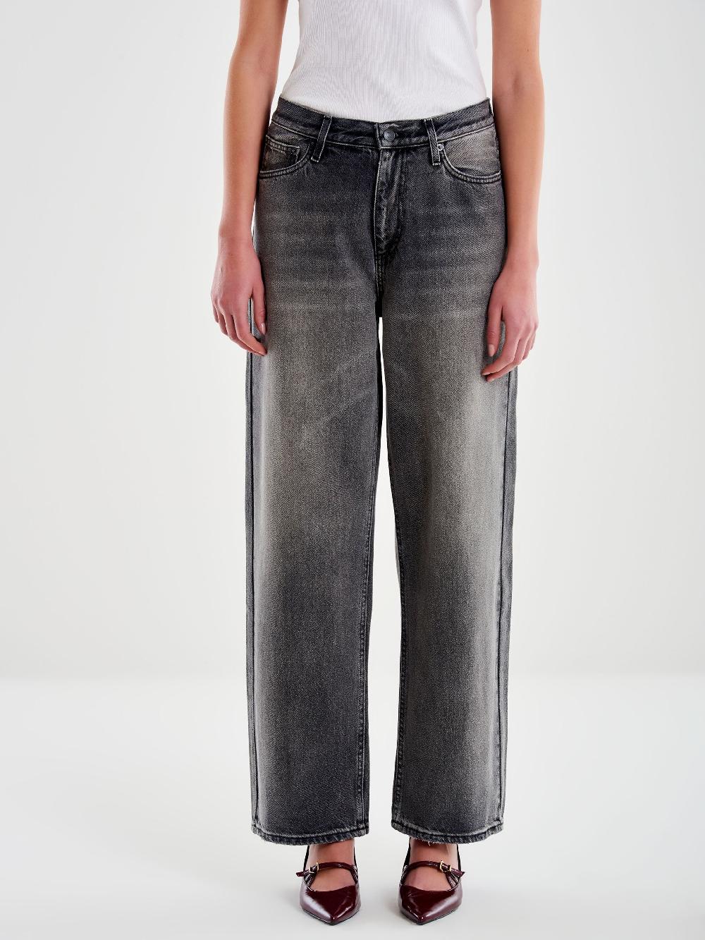 Vicolo Jeans Xenobia Ampio Grigio Grigio Moda
