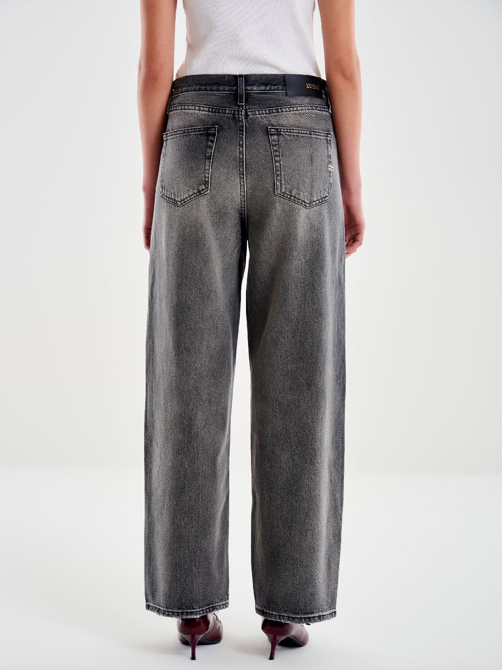 Vicolo Jeans Xenobia Ampio Grigio Grigio Moda