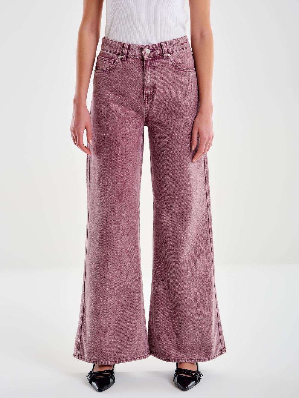 Vicolo Jeans Kia Wide Leg Bordeaux Bordeaux Italy