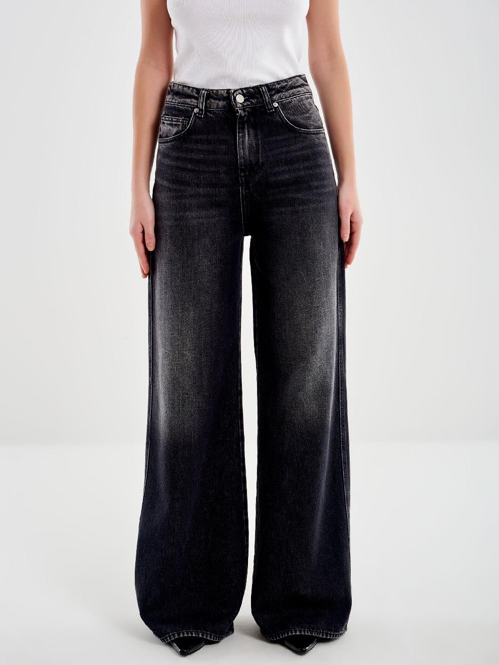 Vicolo Jeans Kia Wide Leg Nero Italia