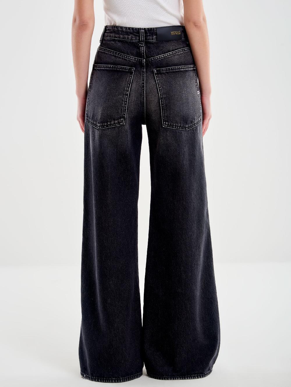 Vicolo Jeans Kia Wide Leg Nero Italia