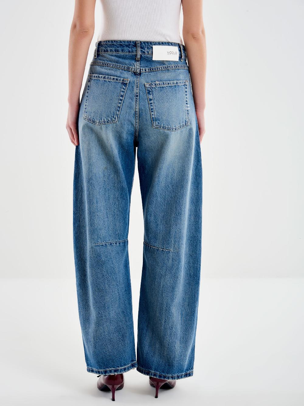 Vicolo Jeans Loose Fit Mary Blu In Linea