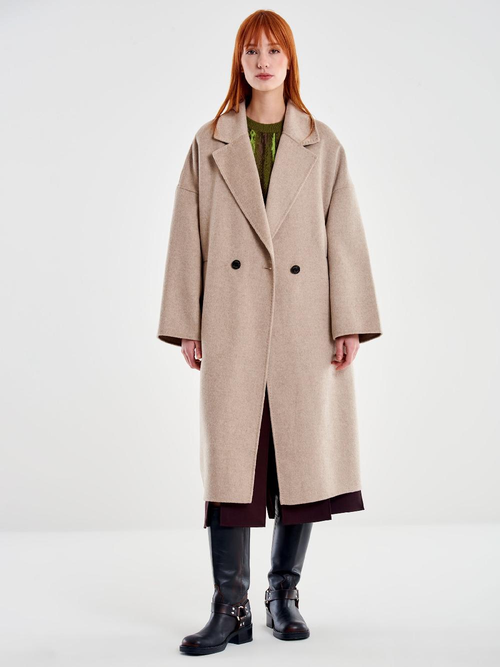 Vicolo Cappotto Oversized Fango Vendita