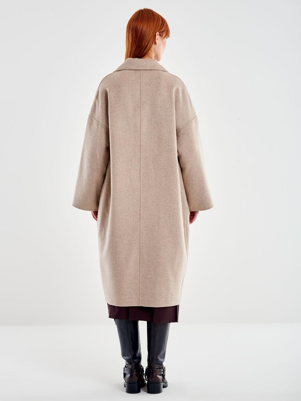 Vicolo Cappotto Oversized Fango Vendita
