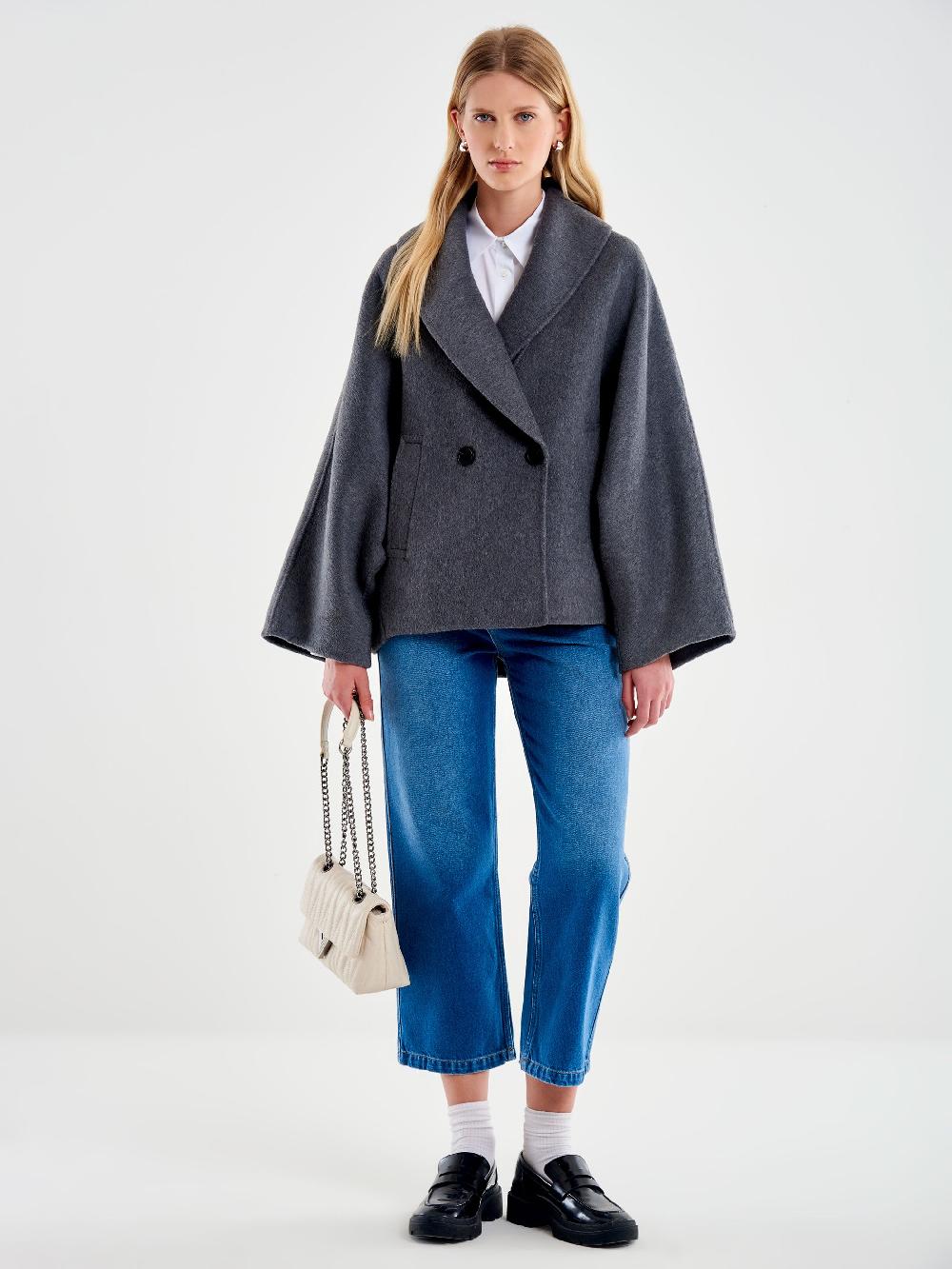 Vicolo Giacca Kimono Oversized Grigio Qualità Garantita