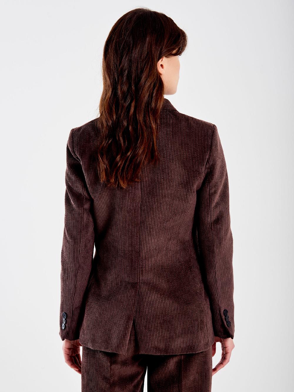 Vicolo Blazer Monopetto in Velluto a Coste Moro Offerta