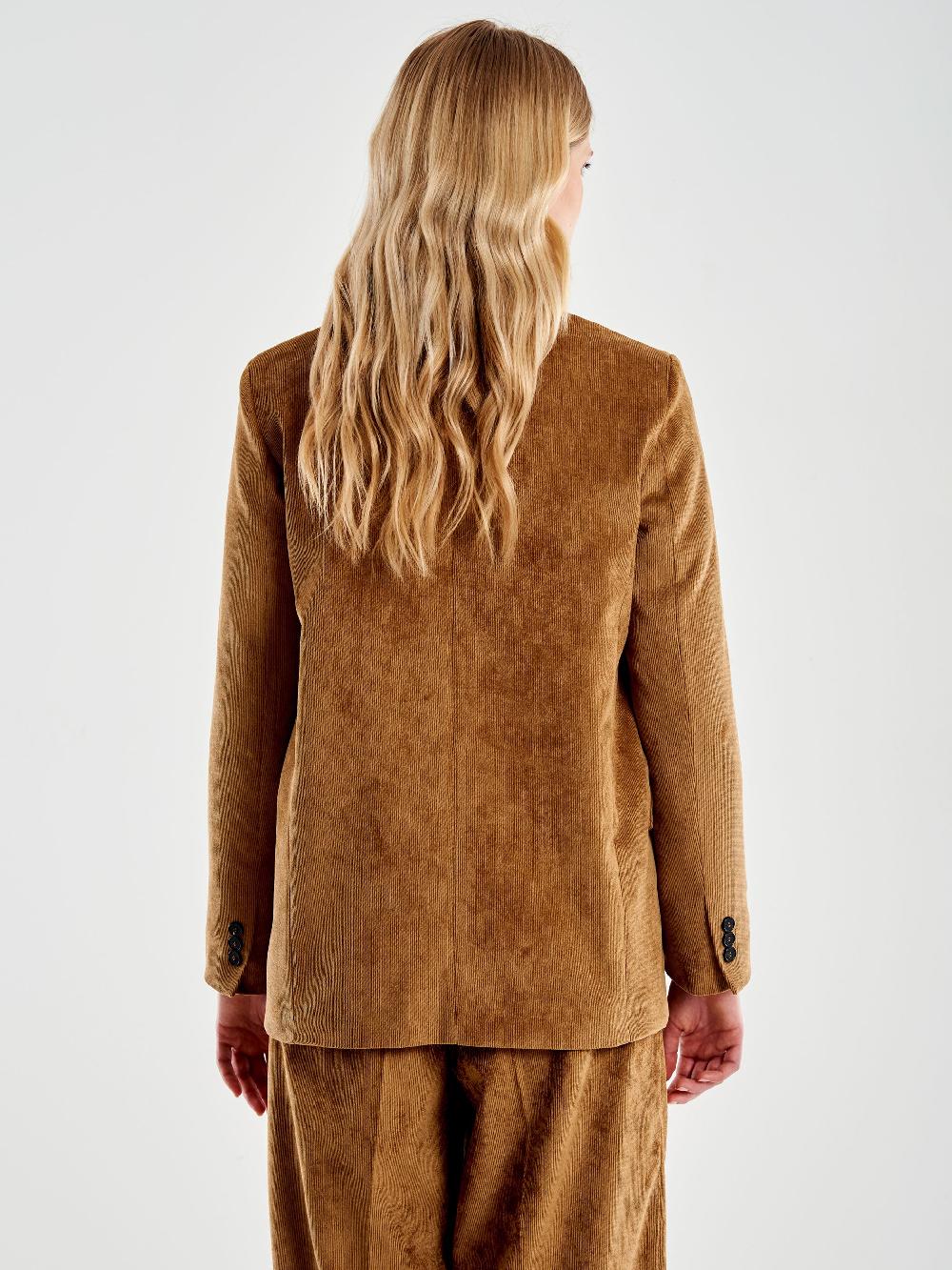 Vicolo Blazer Doppiopetto in Velluto Cammello In Vendita