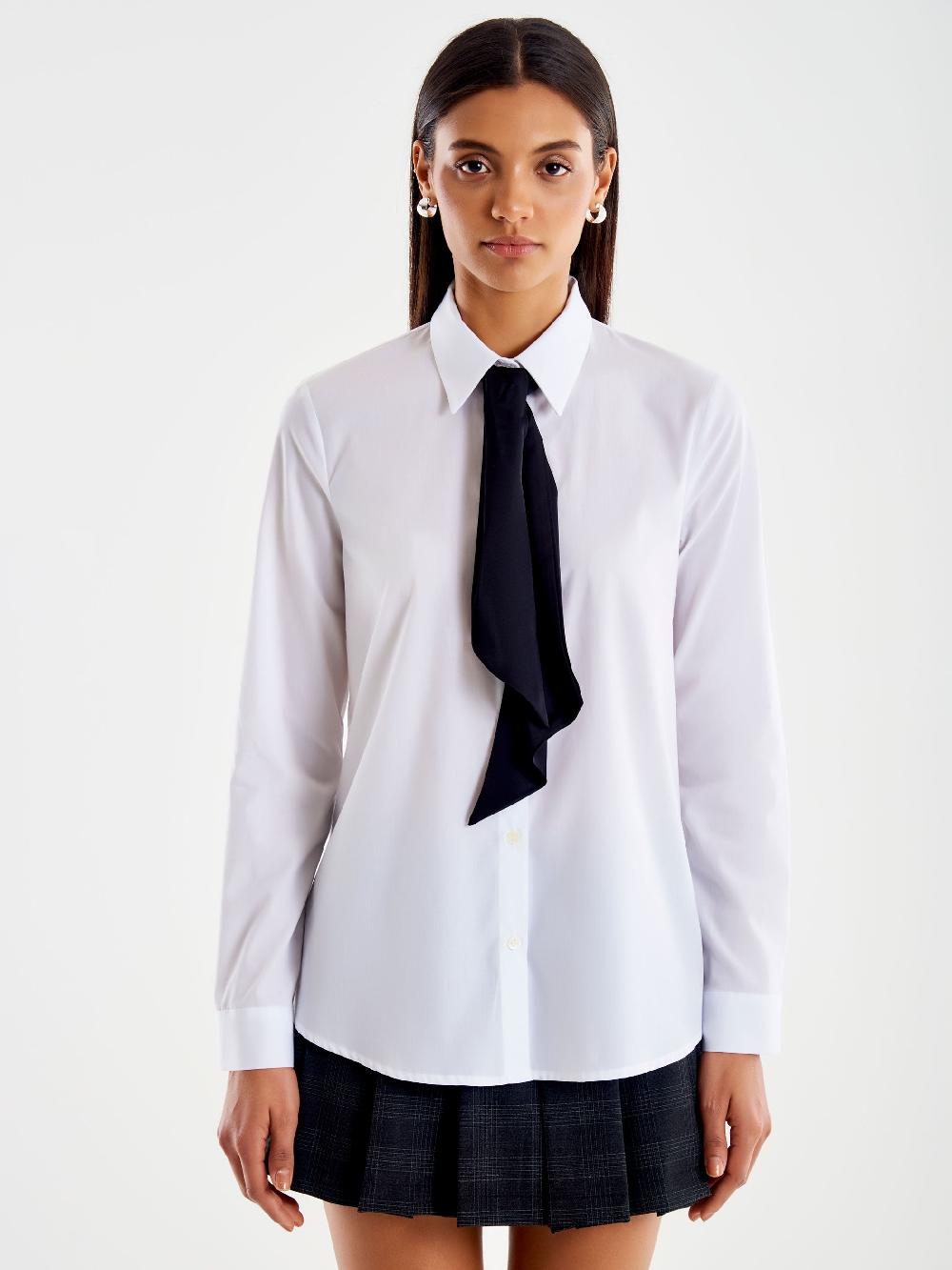 Vicolo Camicia con Lavalliere Bianco Qualità Garantita