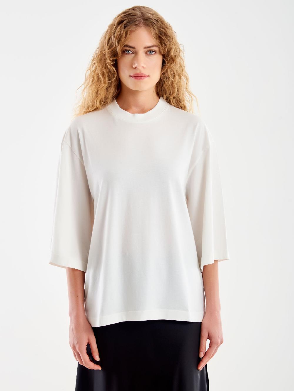 Vicolo T-Shirt Over Maniche Ampia Bianco Acquista Ora