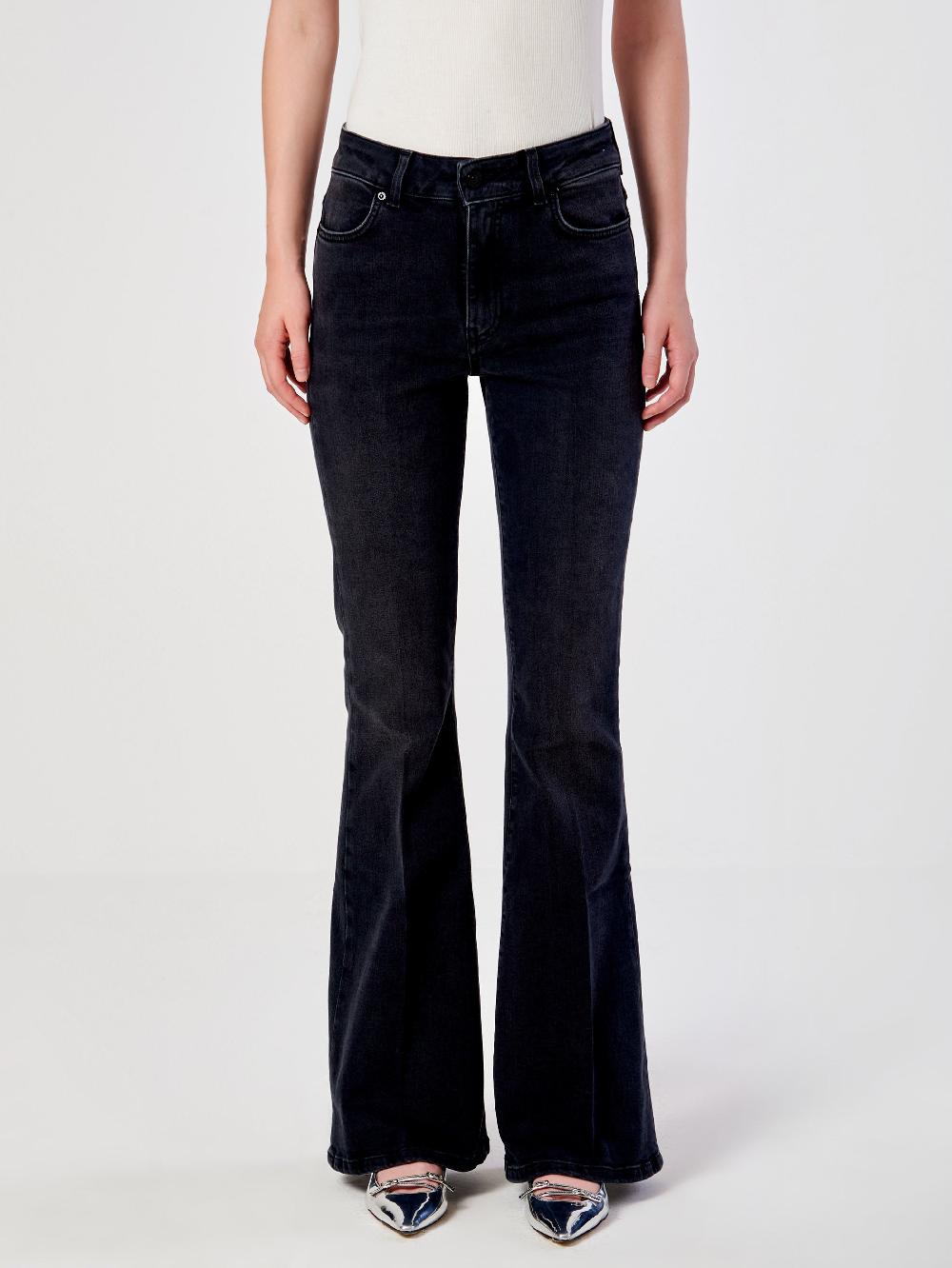 Vicolo Icon Jeans Gisele Flare NeroNero Nuova