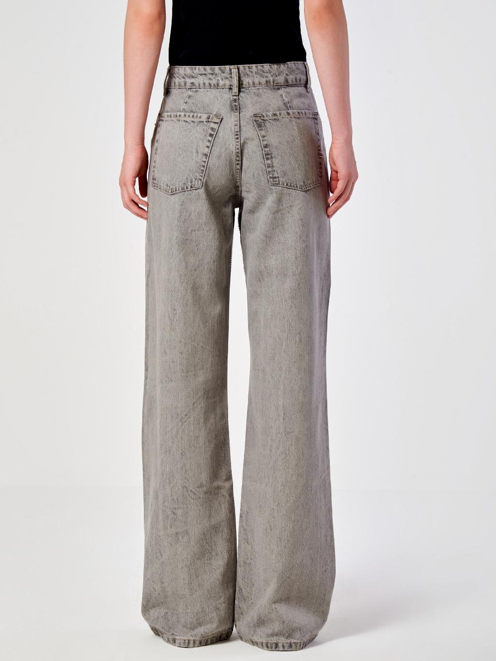 Vicolo Jeans Strass effetto GessatoGrigio Moda