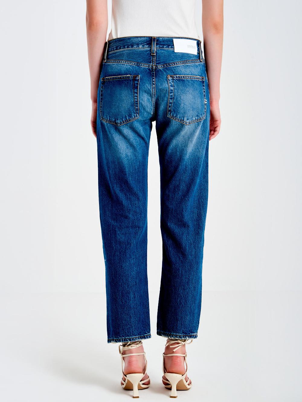 Vicolo Jeans Zoe Bottoni Gioiello BaggyBlu Qualità