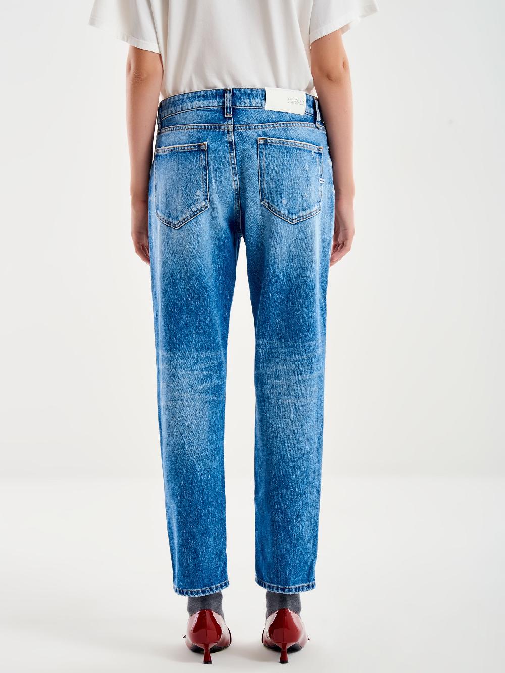 Vicolo Jeans Icon Piper Con Rotture Blu Promozione