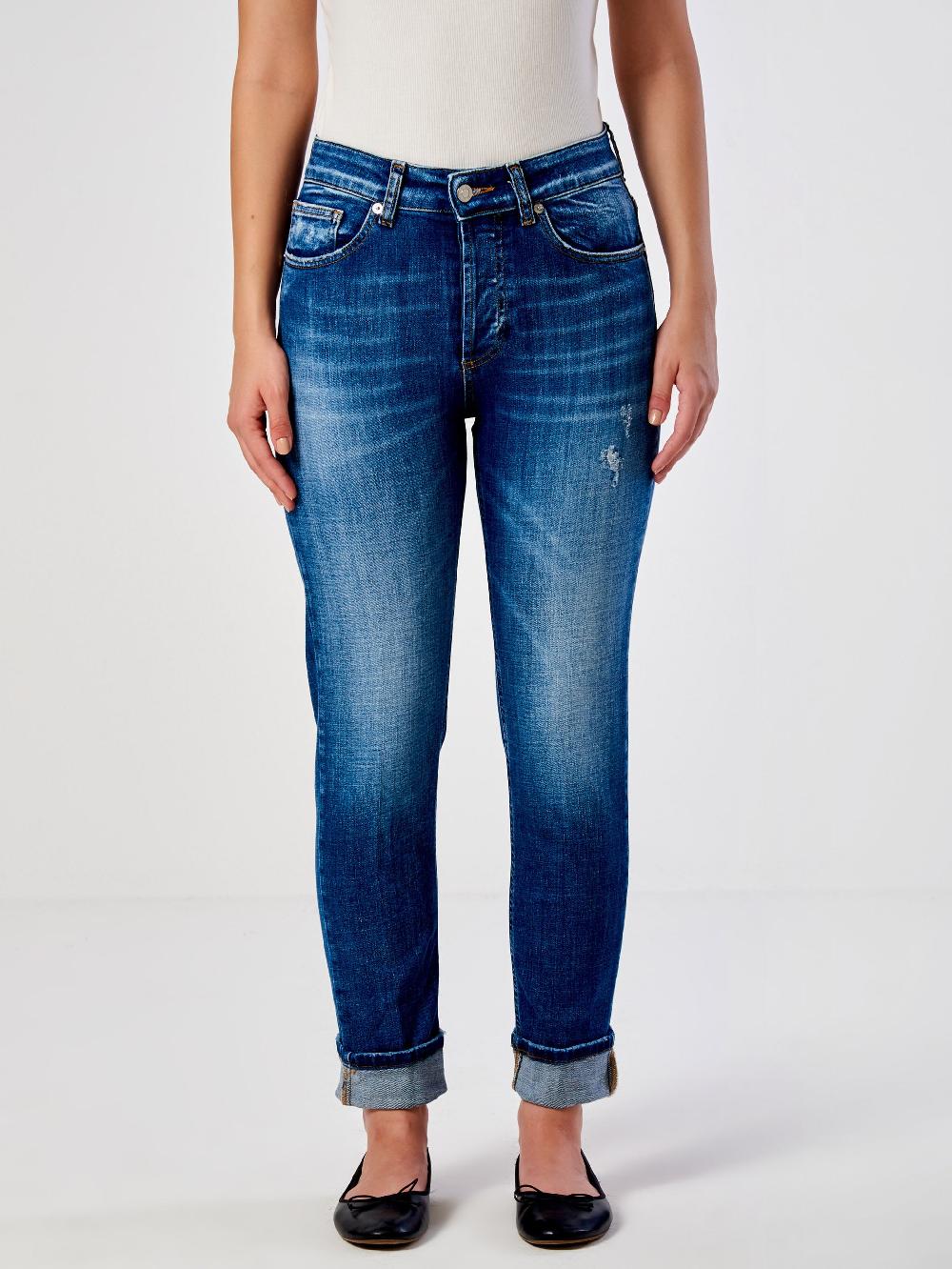 Vicolo Jeans Icon Daisy con Risvolto Blu Spedizione Gratuita
