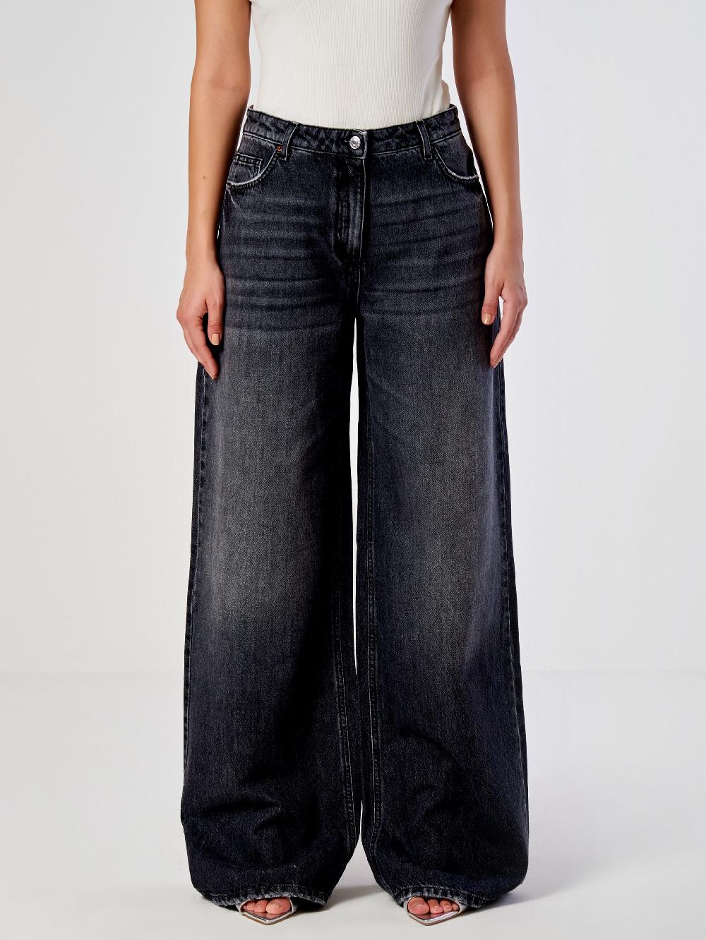 Vicolo Jeans Icon Lexie GrigioNero Consegna Veloce