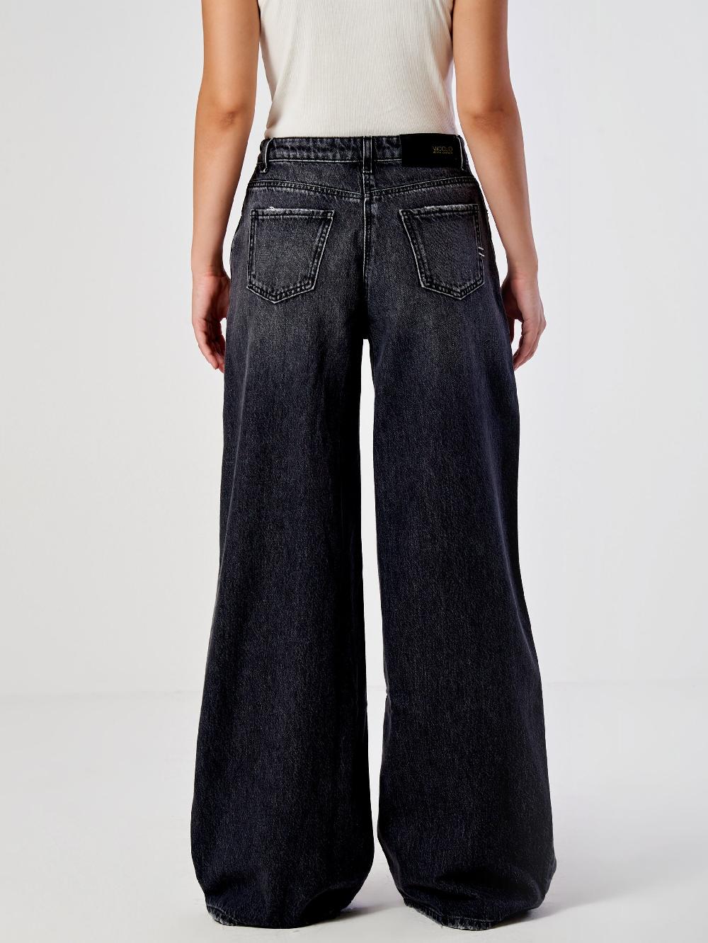 Vicolo Jeans Icon Lexie GrigioNero Consegna Veloce