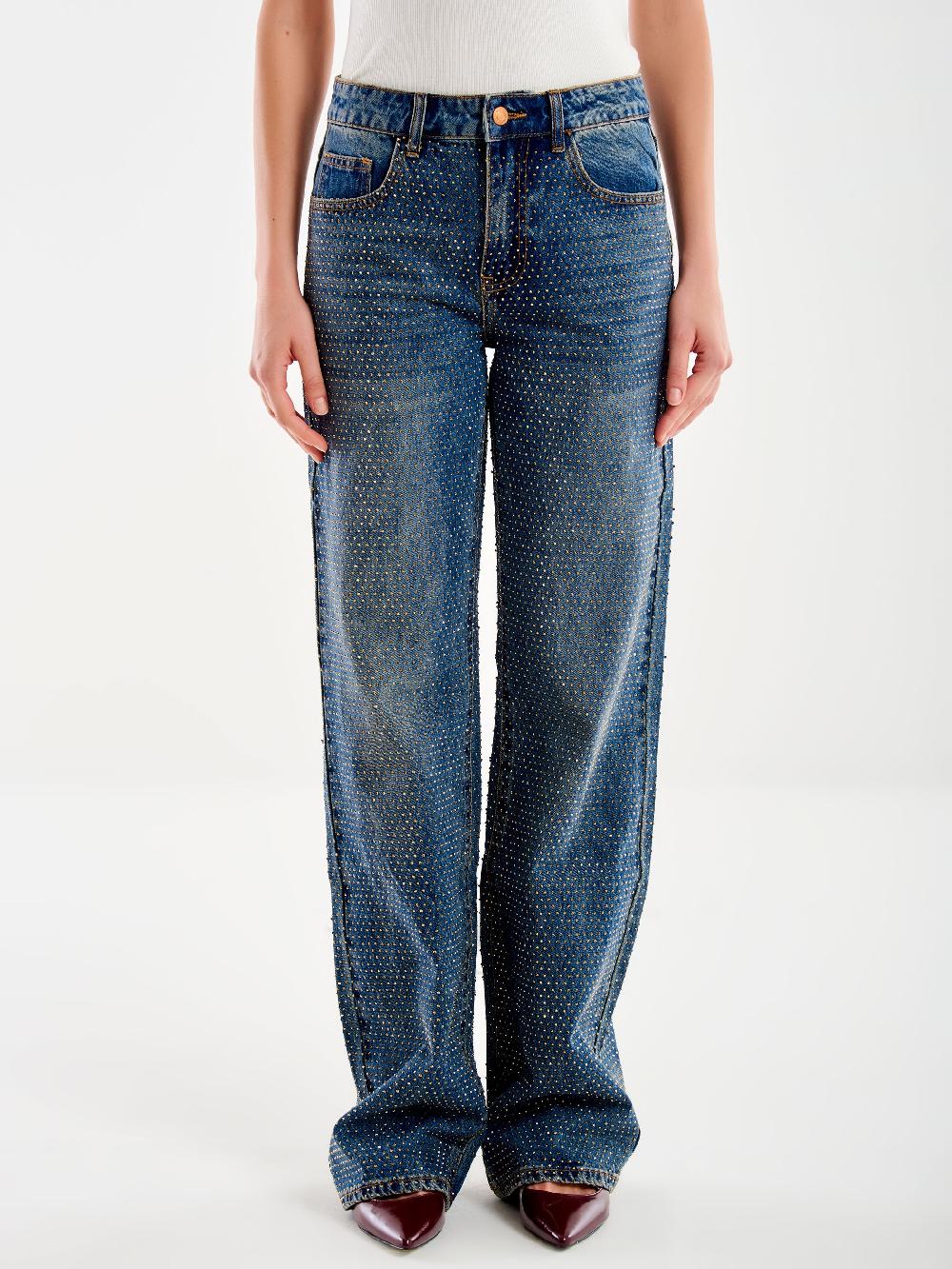 Vicolo Jeans Dalia con Strass Blu Promozione Limitata
