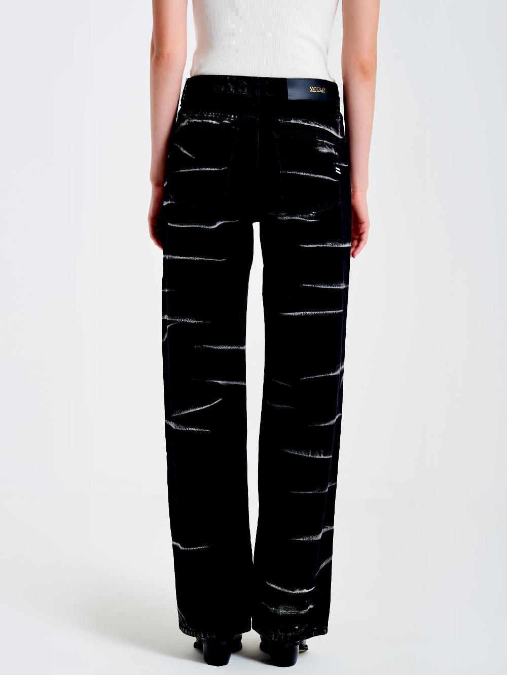 Vicolo Jeans Icon Alex Effetto ZebratoNero Shopping Online