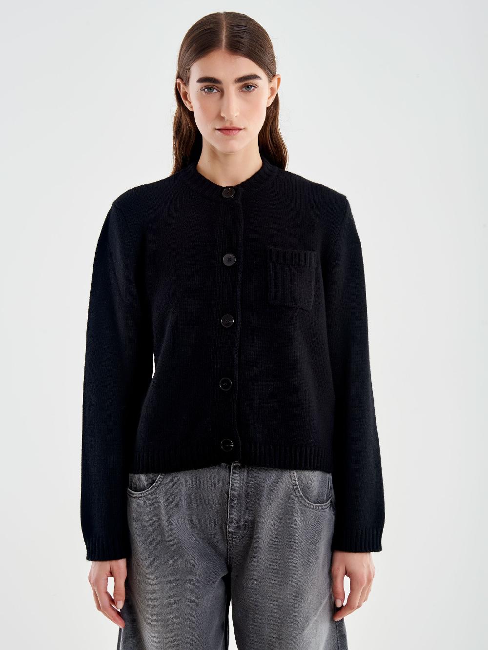 Vicolo Cardigan Koreana con Taschina Nero Sottocosto