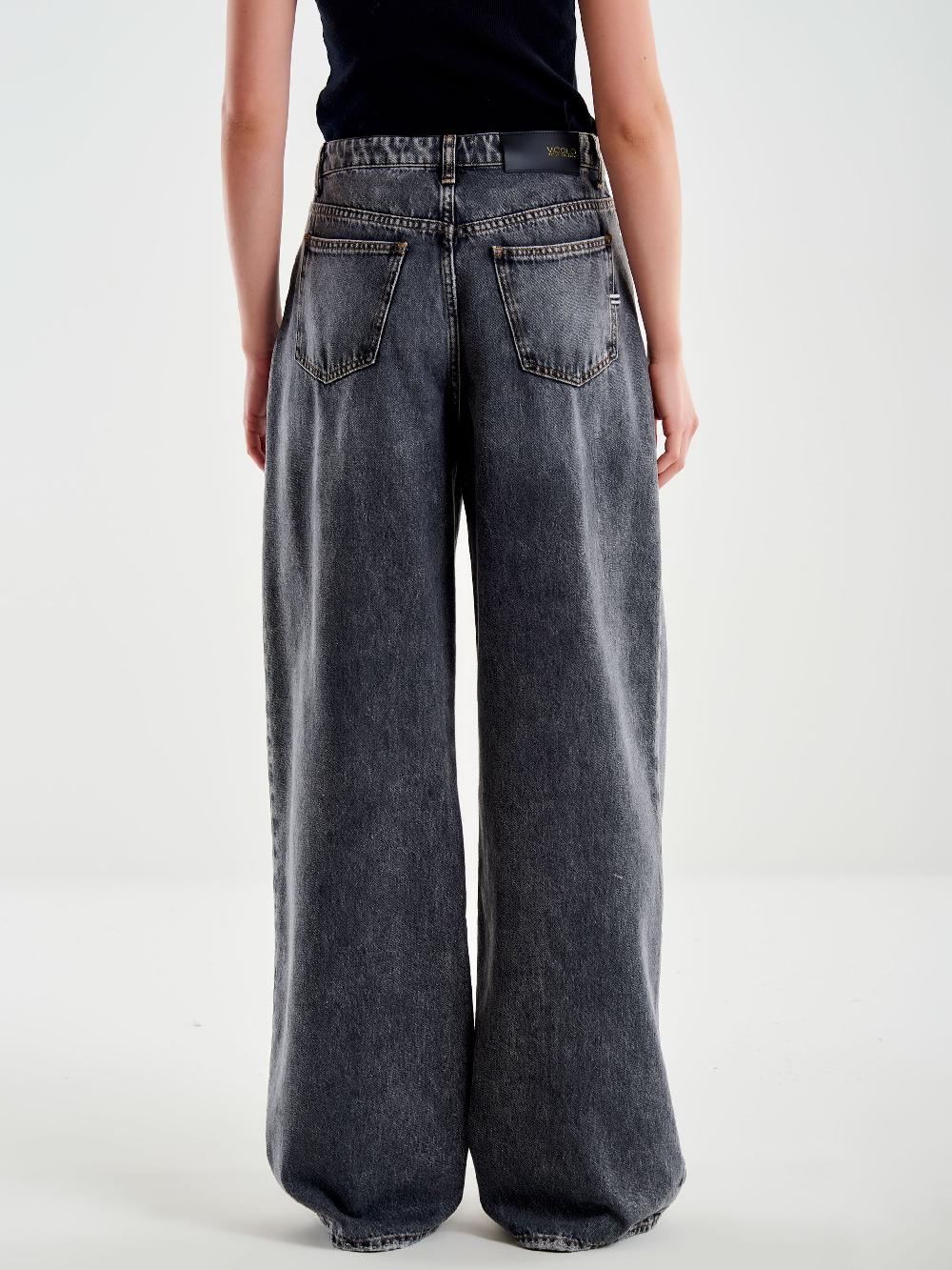 Vicolo Jeans Abby Ampi Grigi Nero I Più Venduti