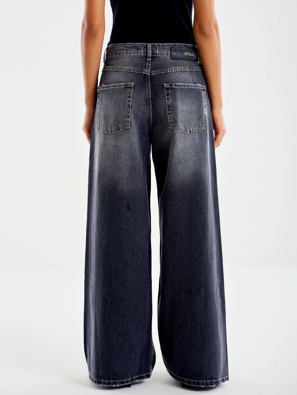 Vicolo Jeans Margaret Ampio Nero Vendite Flash