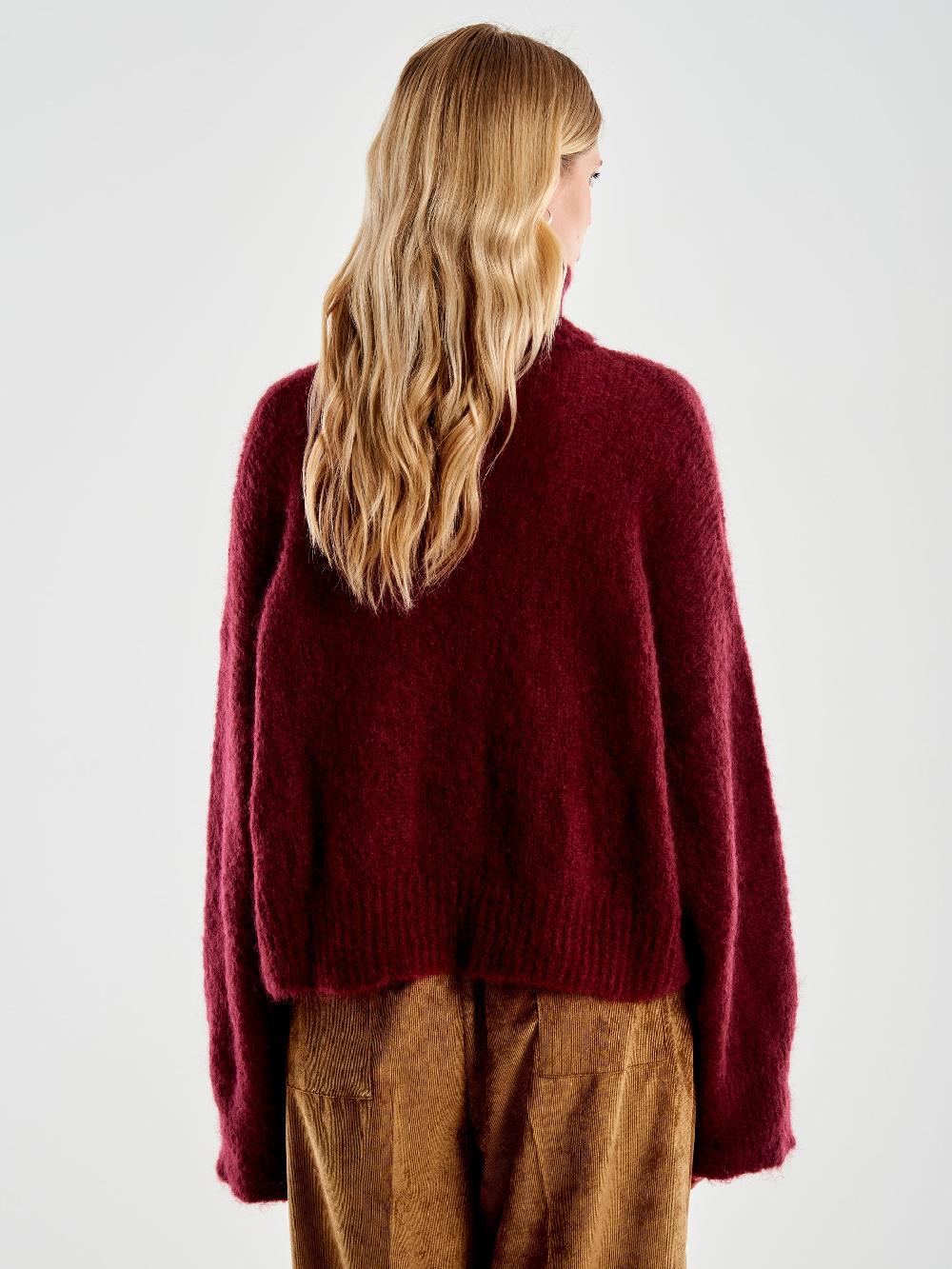 Vicolo Dolcevita Cropped Boxy Bordeaux Pezzi Unici