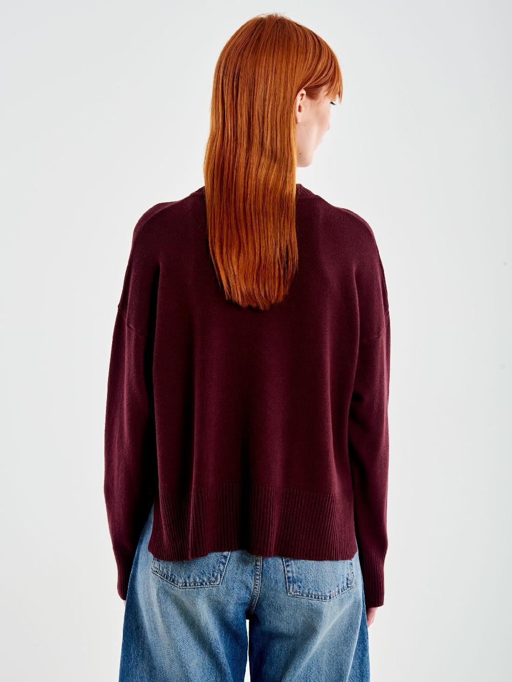 Vicolo Pull a Scatolina con Spacchi Bordeaux Promozione Limitata
