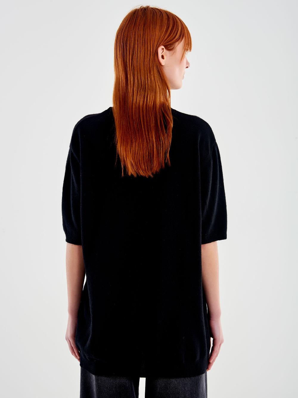 Vicolo Maxi Maglia con Cabochon Nero Fino Al -60%