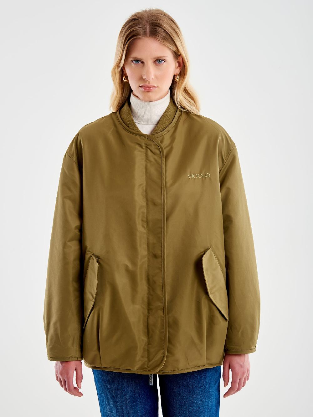 Vicolo Bomber Oversized Double Face Militare Vendite Flash