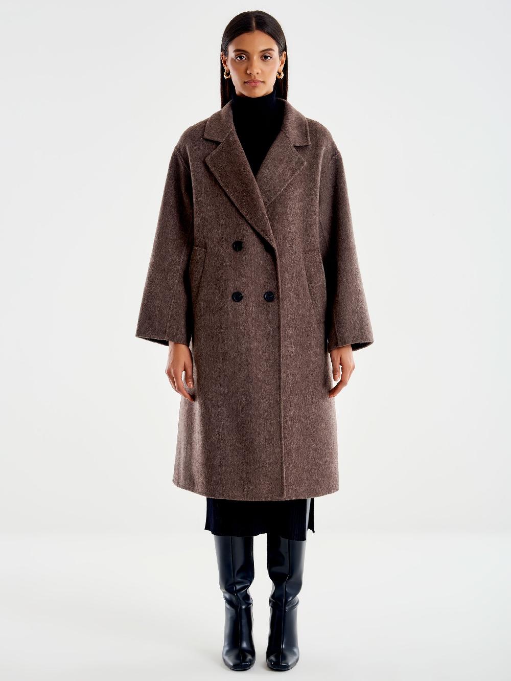 Vicolo Cappotto Doppiopetto Oversized Moro Moda