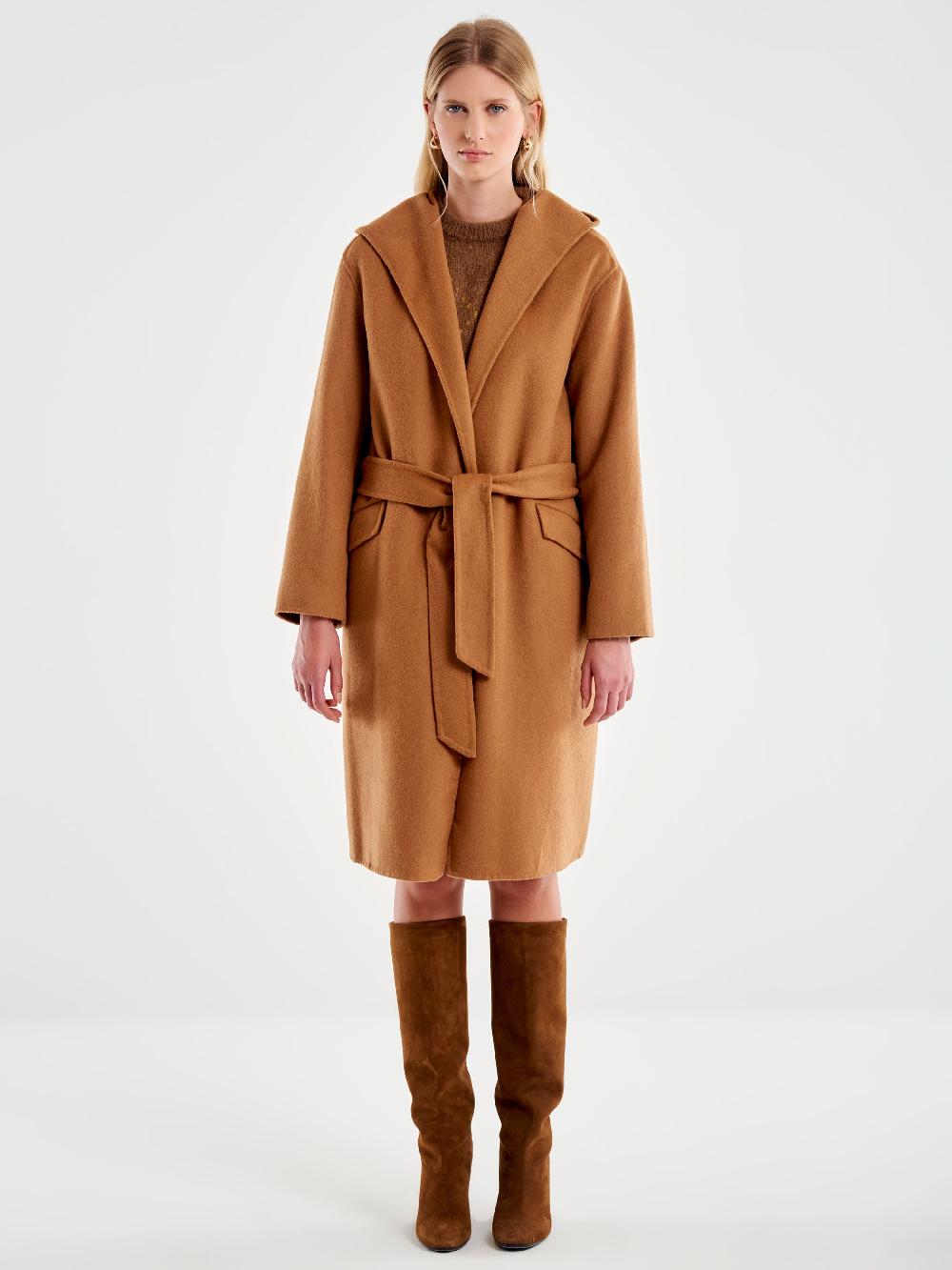 Vicolo Cappotto con Cappuccio Cammello 2025