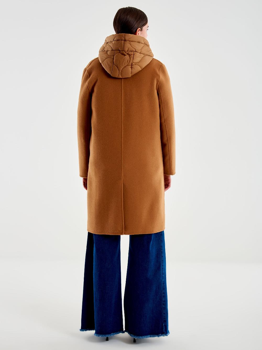 Vicolo Cappotto con Gilet Imbottito Cammello Italy