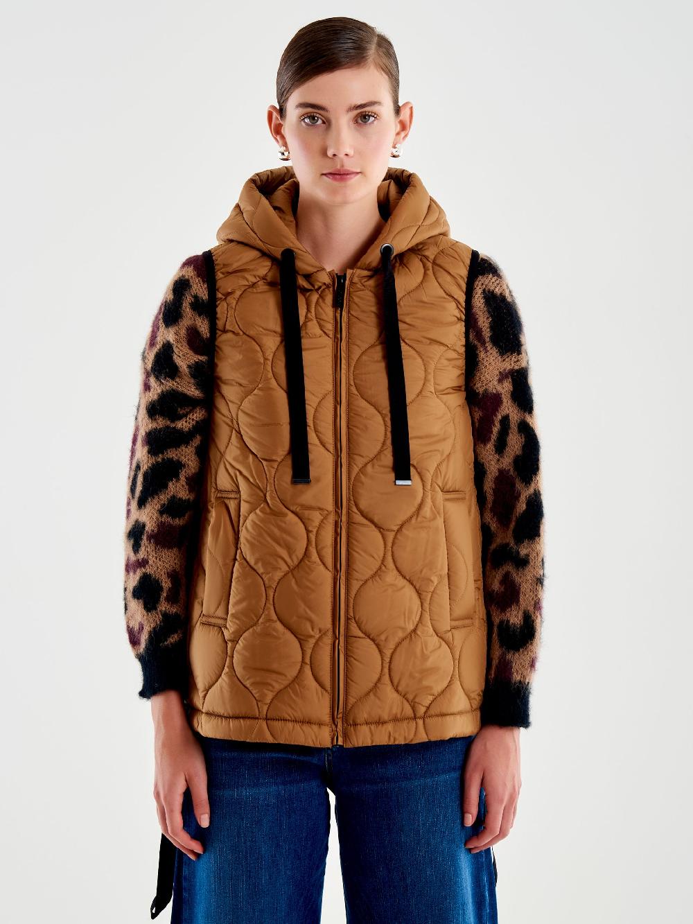 Vicolo Cappotto con Gilet Imbottito Cammello Italy