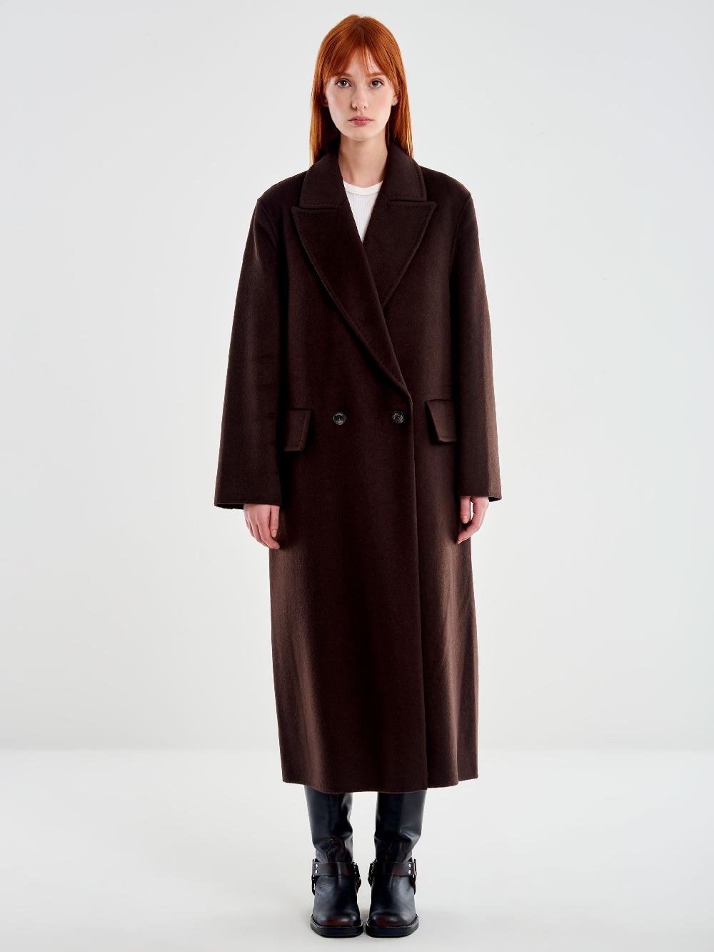 Vicolo Cappotto Lungo Doppiopetto Moro Soddisfazione Garantita