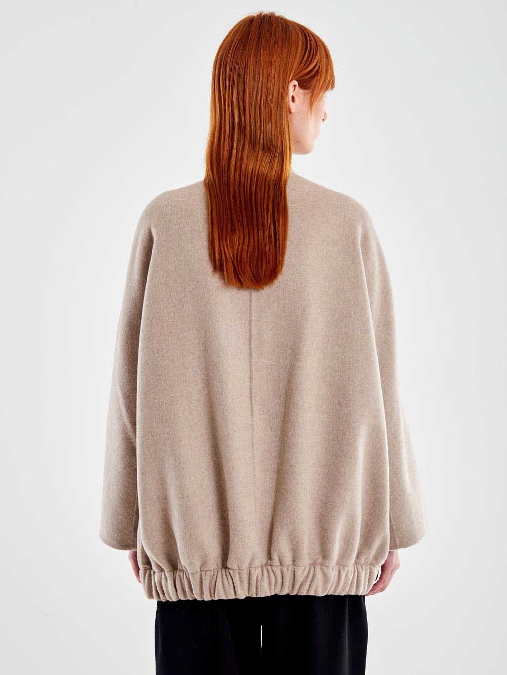 Vicolo Bomber in Misto Lana Beige Qualità Garantita