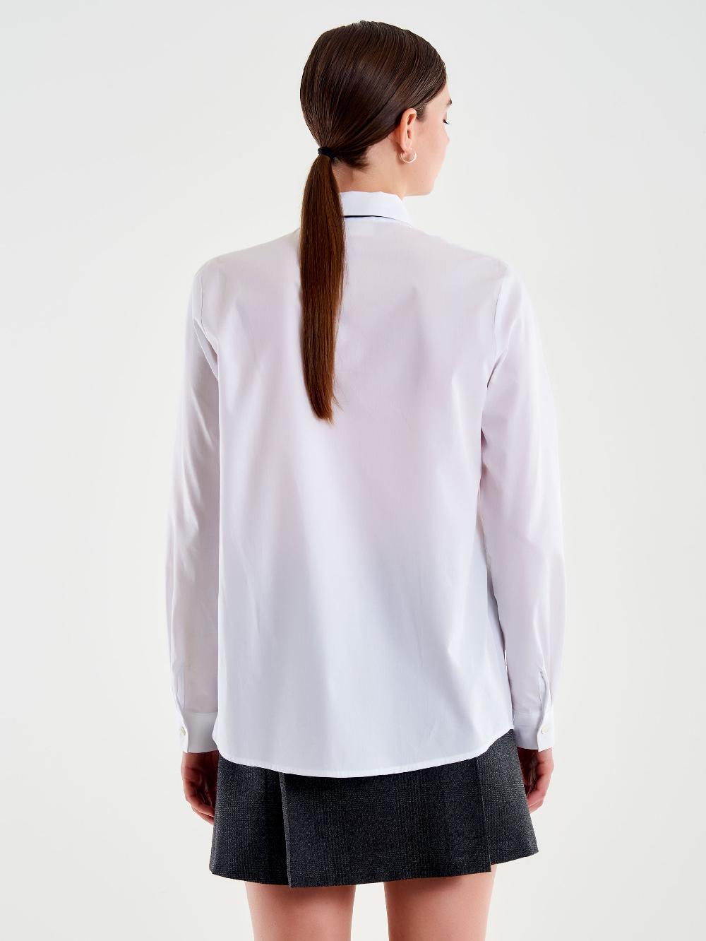 Vicolo Camicia con Cravatta Bianco Negozi Online