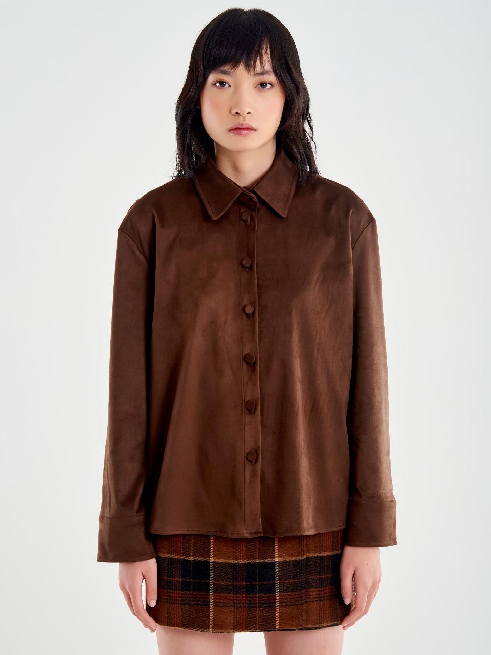 Vicolo Camicia Over in Alcantara Moro Shopping Online